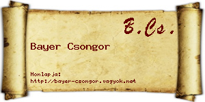 Bayer Csongor névjegykártya